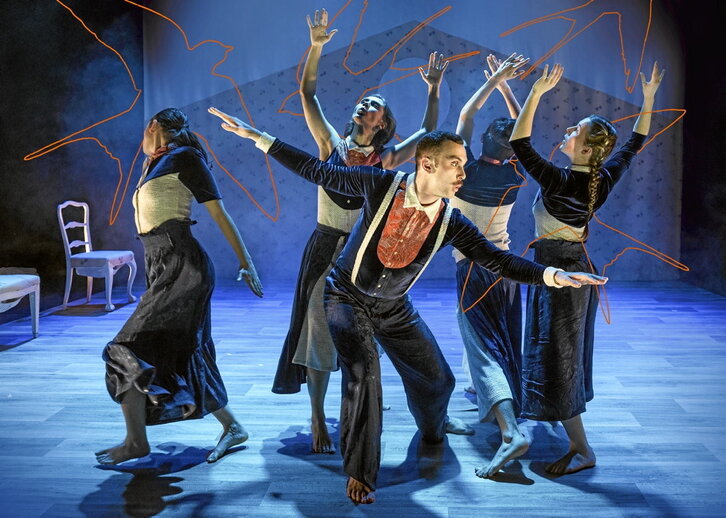 La Gazte Konpainia de Pabellón 6, durante un ensayo.