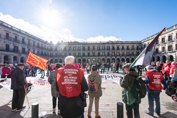 Pentsiodunen mobilizazioa urtarrilean, Gasteizen.