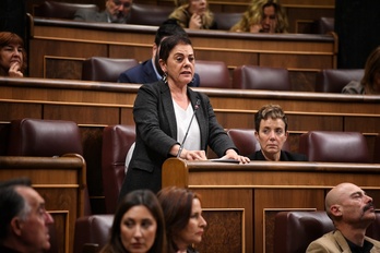 Mertxe Aizpurua, durante una intervención en el Congreso español.