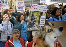 Una de las protestas de los profesionales del sector veterinario, el pasado día 5.