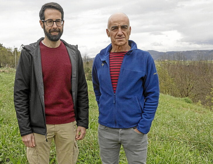 Julen Bustamante eta Alberto de Diego EHUko ikertzaileak.