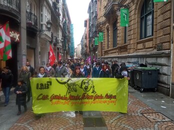 Movilización de LAB para pedir que se publifique el sector de la diversidad funcional.