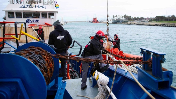 El Aita Mari está listo para emprender una nueva misión de rescate en el Mediterráneo central.