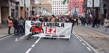 Manifestación que tuvo lugar el 8 de febrero contra el proyecto.