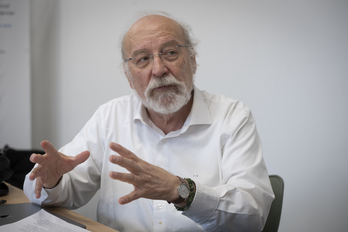 Juan Manuel García-Ruiz, en entrevista con NAIZ, en el DIPC.