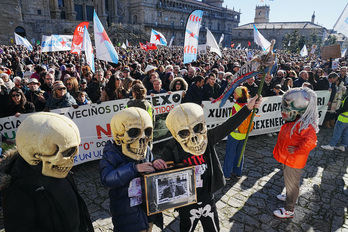 Concentración en Santiago contra la macroplanta de celulosa, el pasado diciembre.