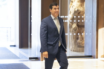 Antón Arriola, presidente de Kutxabank, en una visita a Ajuria Enea.