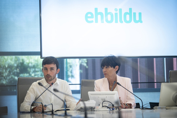 Haritz Perez eta Maddalen Iriarte, aurreko agerraldi batean.