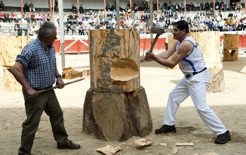 Joxemari Mendizabal bere azken apustuaren hasieran. 