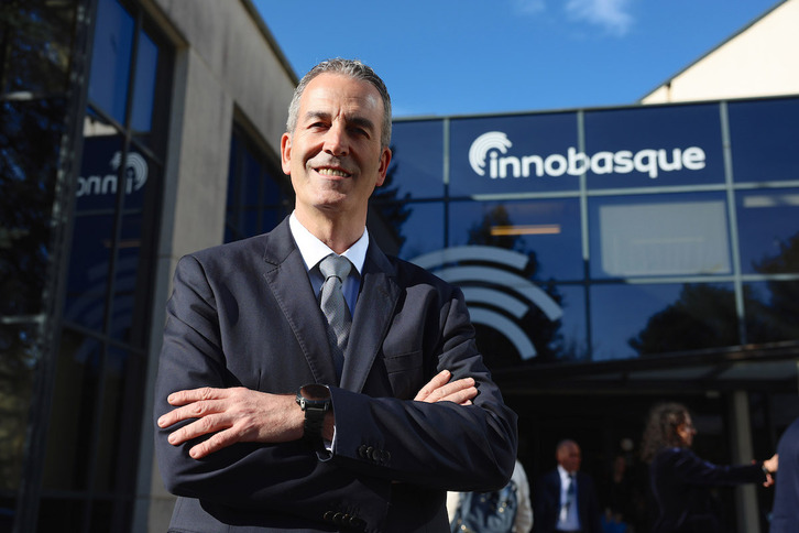 Imanol Rego, Innobasqueko presidente izendatu berritan, Zamudion.