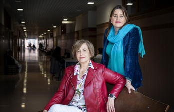 Begoña Calvo Hernáez eta Mónica Martínez Cengotitabengoa ikerlariak.
