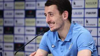 Mikel Oyarzabal, durante su comparecencia de este jueves. 