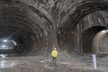 Obras del metro de Donostia