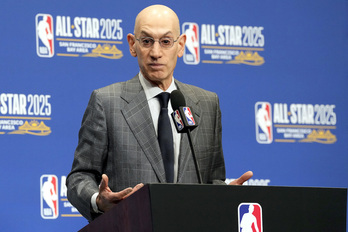 Adam Silver, comisionado de la NBA, en una comparecencia anterior.