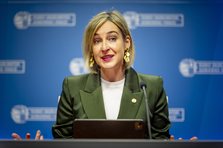 María Ubarretxena, portavoz de Lakua y consejera de Gobernanza, Administración Digital y Autogobierno.