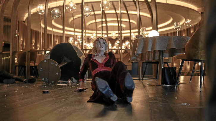 Meghann Fahy es Violet, una joven viuda en apuros, en la película «La cita», dirigida por Christopher Landon.