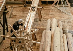«San Juan» baleontziaren xukabonbaren eraikuntza, Albaolan.