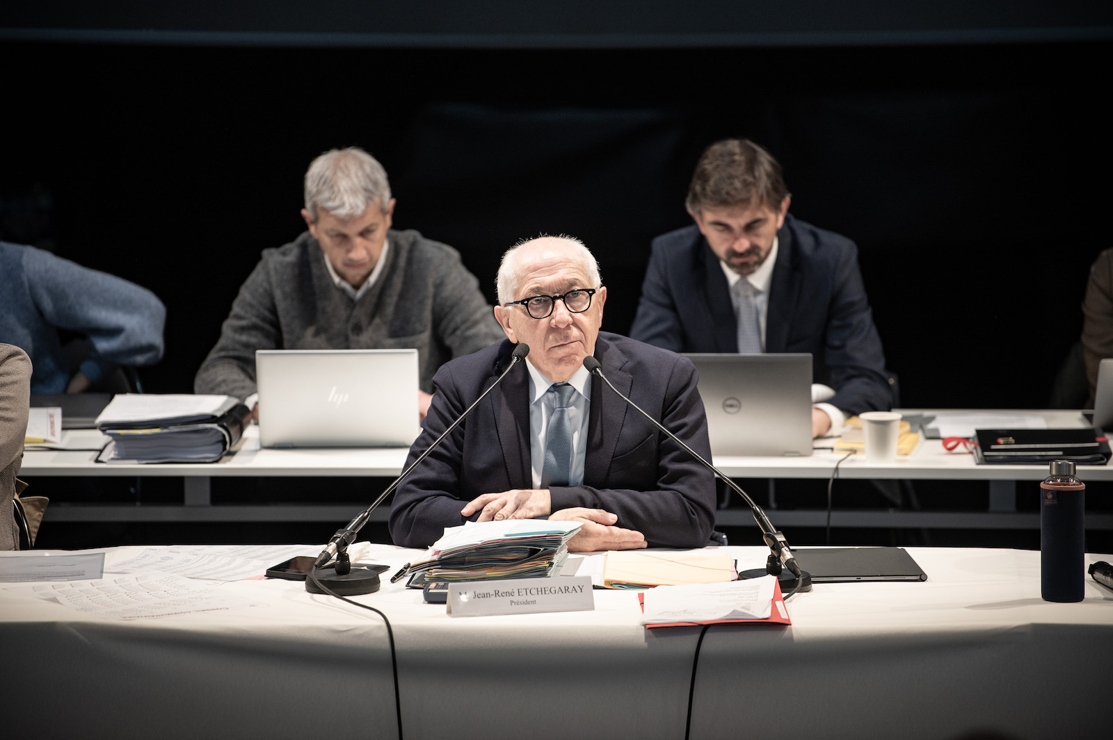 Etchegaray, durante la reunión de este sábado. (Patxi BELTZAIZ)