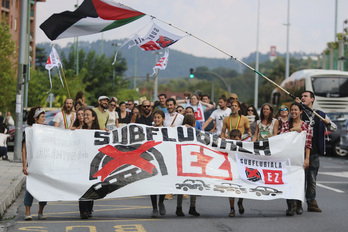 Una movilización anterior contra el subfluvial bajo la Ría.
