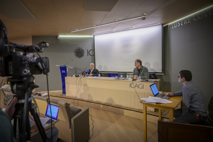 La comparecencia de GuraSOS ha tenido lugar en el Colegio de Abogados de Gipuzkoa.