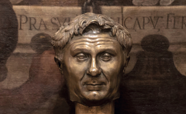 Busto de Pompeyo, fundador de Pompelo hace 2.100 años. (AYUNTAMIENTO DE IRUÑEA)