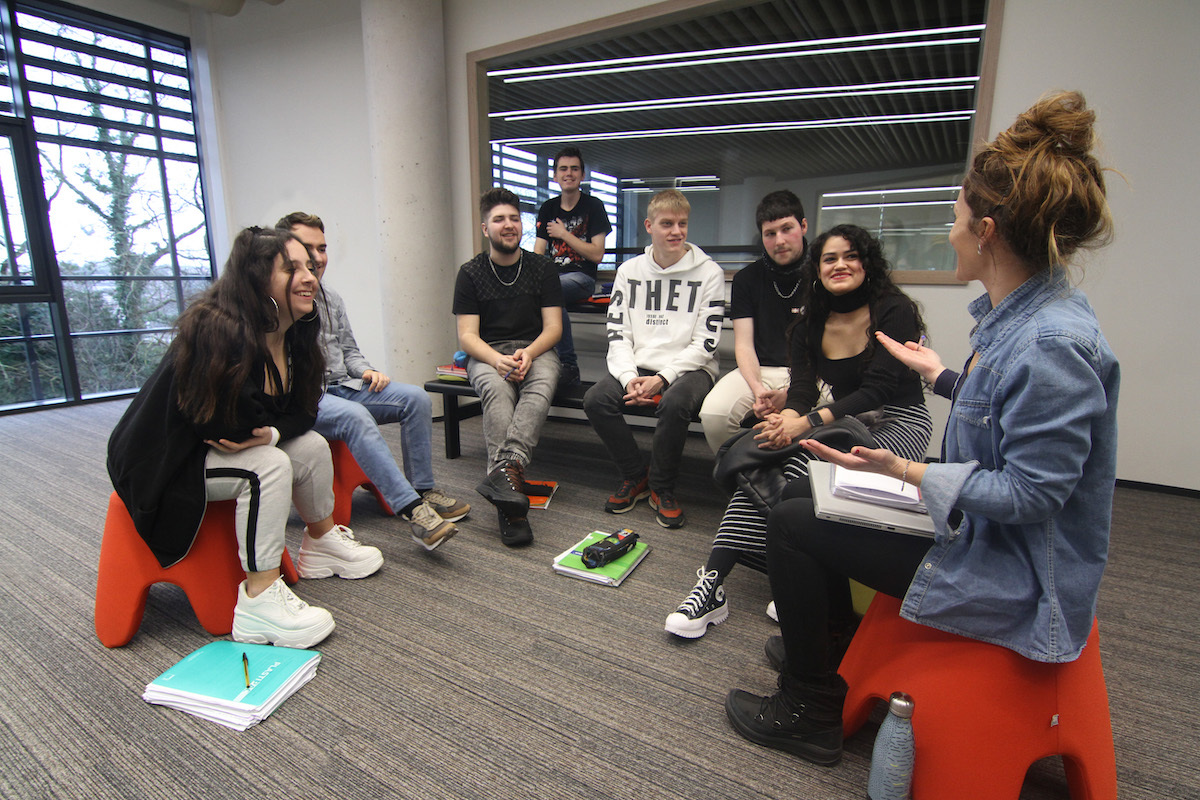 Una clase de Formación Profesional en el edificio IOMe, inaugurado en 2023. (GUREAK)