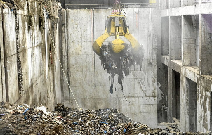 Residuos destinados a ser incinerados en la planta de Zubieta.