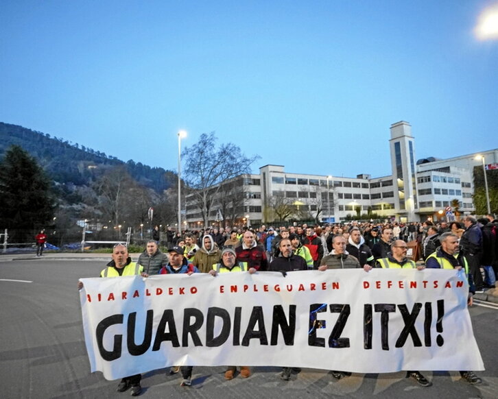 Guardianeko langileen mobilizazioa.