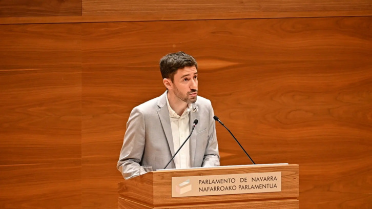 El parlamentario del PSN y edil en Lizarra, Ibai Crespo.