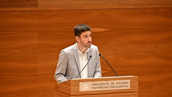 El parlamentario del PSN y edil en Lizarra, Ibai Crespo.