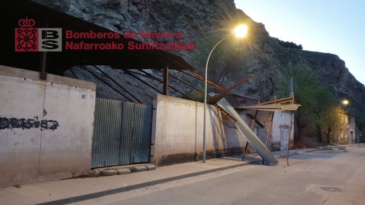 Imagen distribuida por los bomberos de Nafarroa.