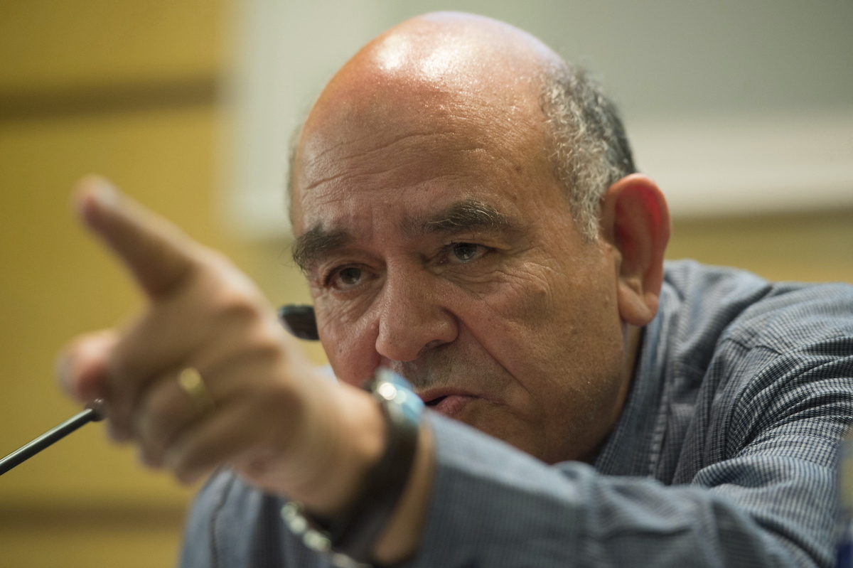 Raji Sourani, durante una visita a Bilbo en 2019. (Monika DEL VALLE/FOKU) Raji Sourani, durante una visita a Bilbo en 2019. (Monika DEL VALLE/FOKU)