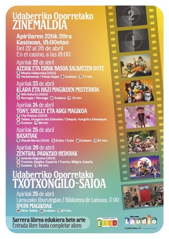 Laudioko haur programazioa, udaberriko oporretarako.