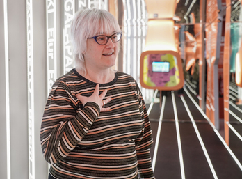 Iurdana Acasuso zuzendaria Euskararen Etxean, artxiboko irudian.