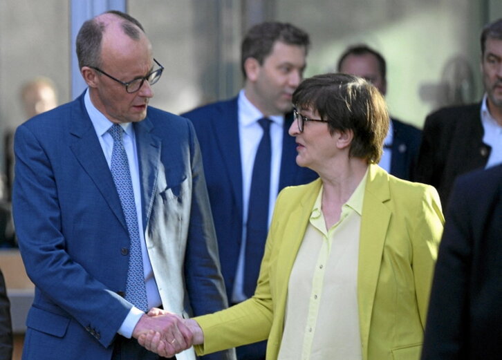 Friedrich Merz y Saskia Esken, en una imagen reciente.