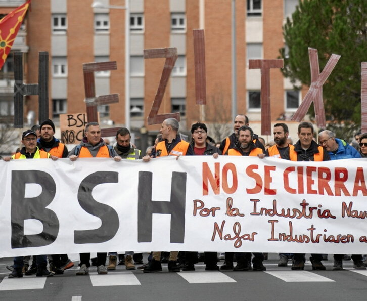 Iruñean abenduan egin zuten mobilizazioa.