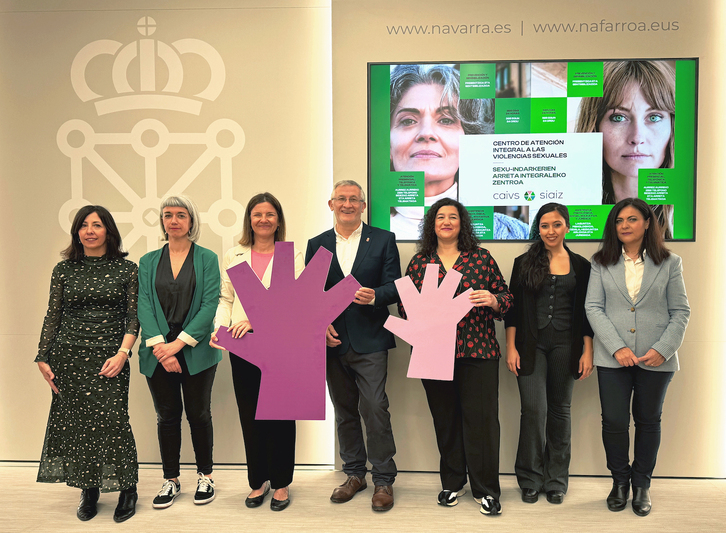 De izquierda a derecha, Mari Recalde, Patricia Abad, Félix Taberna, Erika Lucas, Miriam Moracho y María Isabel Martínez. 