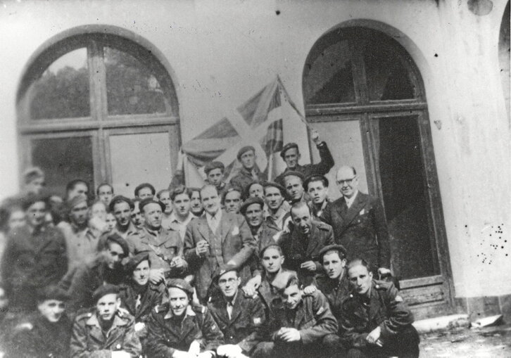 Gernika Batailoiko gudariak, Agirre lehendakariarekin eta de la Torre sailburuarekin