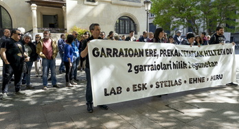 Protesta anterior en Gasteiz por el fallecimiento de transportistas en 2023.