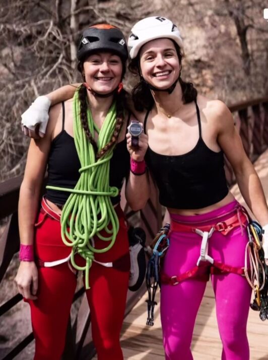 Kelleghan (ezkerra) eta Pineau, pozarren, errekor berria ezarri eta gero.