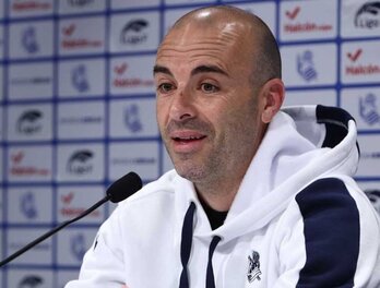 José Luis Sánchez Vera, en su comparecencia este miércoles antes del derbi contra el Eibar.