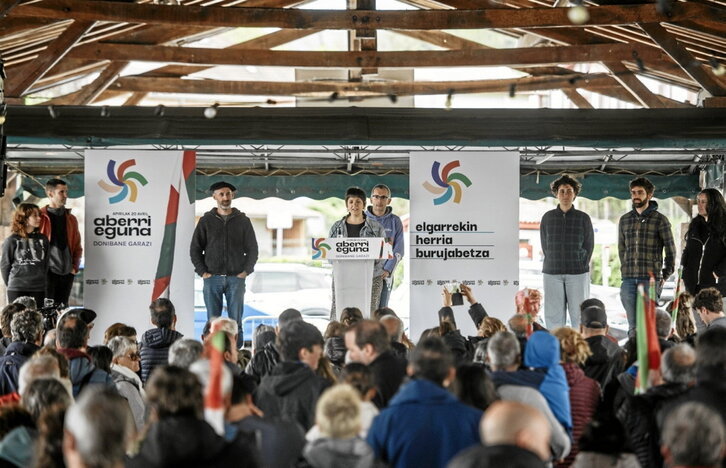 Donibane Garazin atzo egindako ekitaldia.