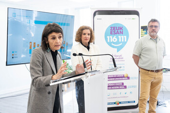 Nerea Melgosa sailburua, ‘Zeuk Esan’ zerbitzuaren ondorioak azaltzen.