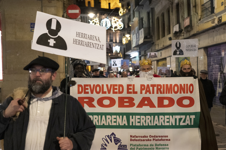 Iruñean abenduan immatrikulazioen aurka egindako mobilizazioa.