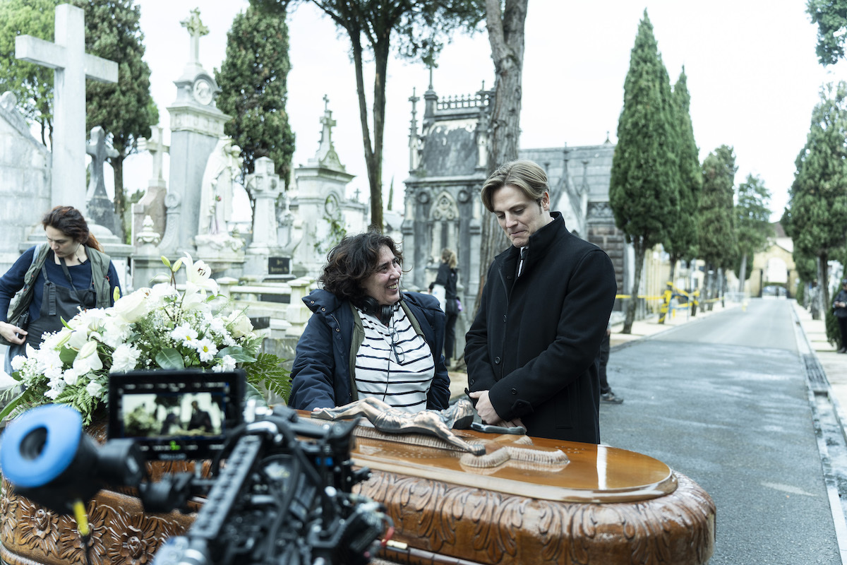 Arantxa Echevarría junto a Jaime Olías. (Mikel BLASCO)