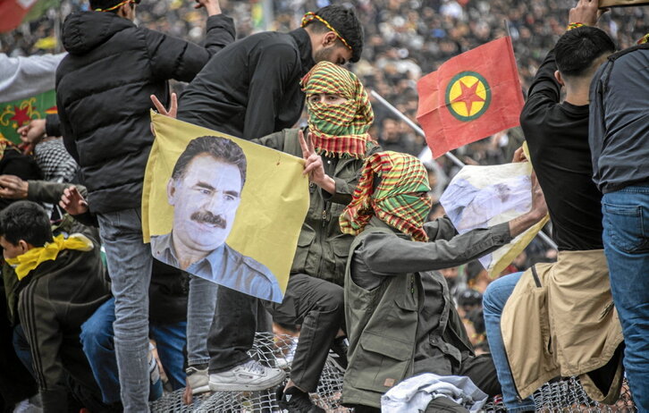 Protesta celebrada el pasado mes de marzo en Diyarkabir, Kurdistán.