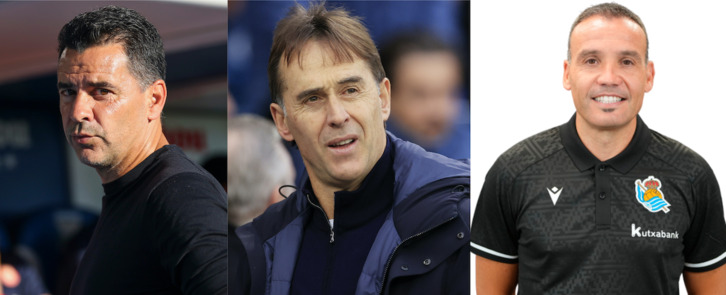 Míchel, Lopetegi y Sergio Francisco, tres vías muy diferentes para el banquillo del insustituible Imanol.