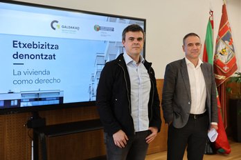 Hernando y De los Hoyos, este martes en Galdakao.