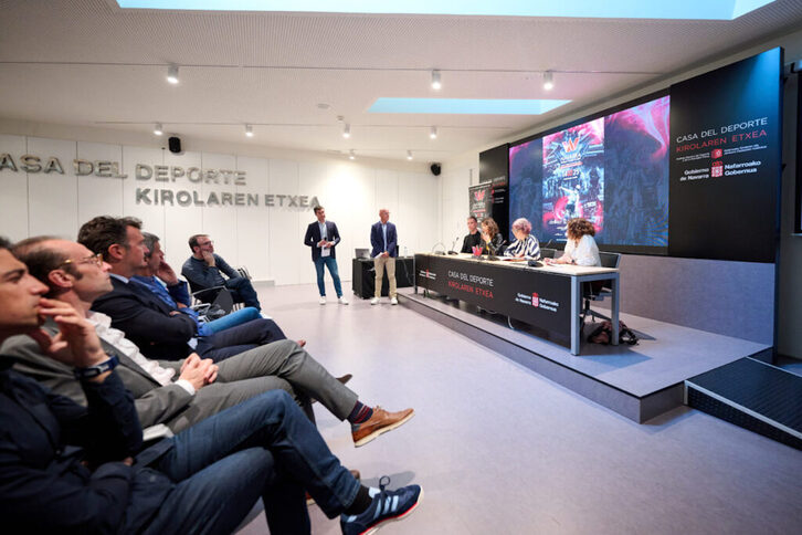 Un momento de la presentación de la Navarra Women’s Elite Classic 2025.