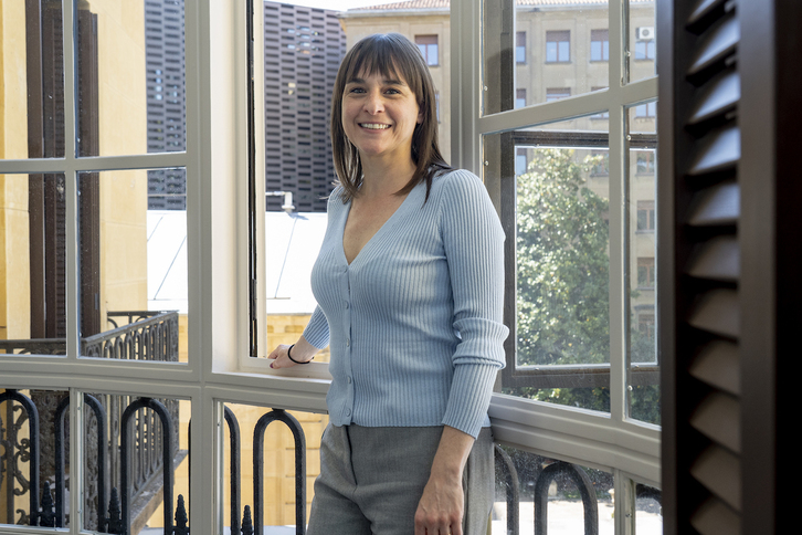 Begoña Alfaro, en su despacho del Gobierno navarro.